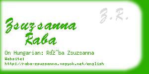 zsuzsanna raba business card